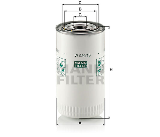 Luftfilter Mann Hummel - W 950/13 passend zu KOMATSU
