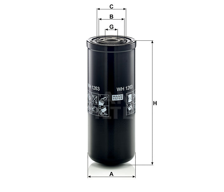 Luftfilter Mann Hummel - WH 1263 passend zu CATERPILLAR
