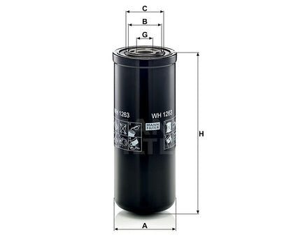 Luftfilter Mann Hummel - WH 1263 passend zu CATERPILLAR
