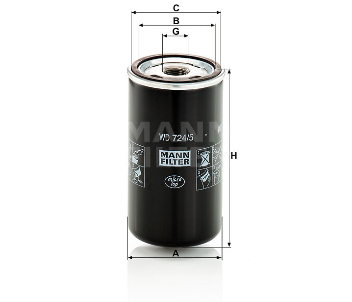 Luftfilter Mann Hummel - WD 724/5 passend zu CATERPILLAR
