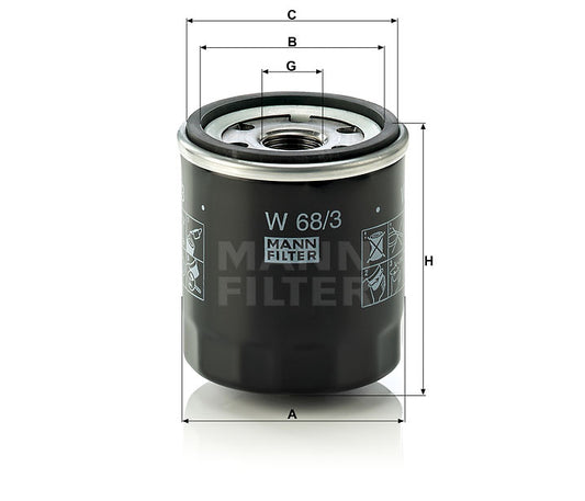 Luftfilter Mann Hummel - W 68/3 passend zu KOMATSU