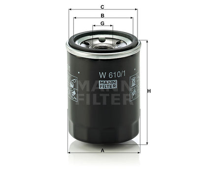 Luftfilter Mann Hummel - W 610/1 passend zu KOMATSU