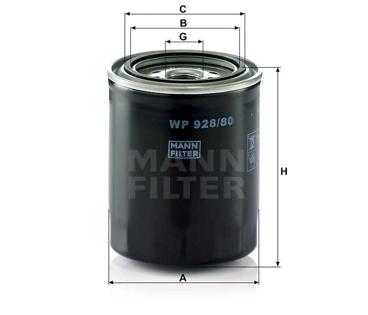 Luftfilter Mann Hummel - WP 928/80 passend zu YANMAR