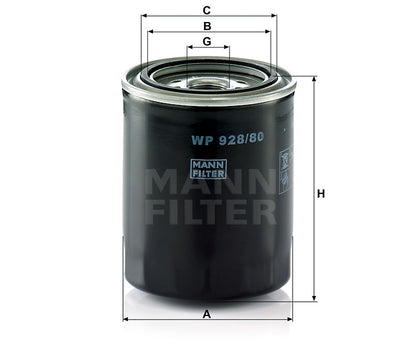 Luftfilter Mann Hummel - WP 928/80 passend zu YANMAR