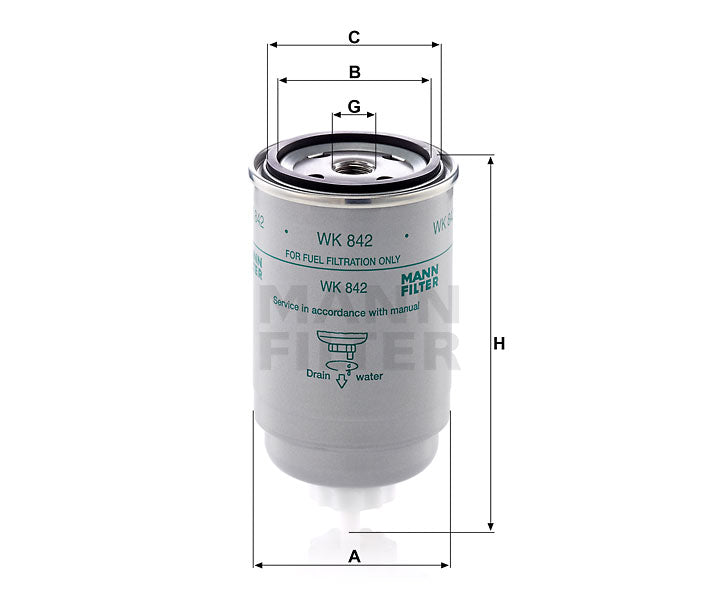 Kraftstofffilter Mann Hummel - WK 842 passend zu IVECO