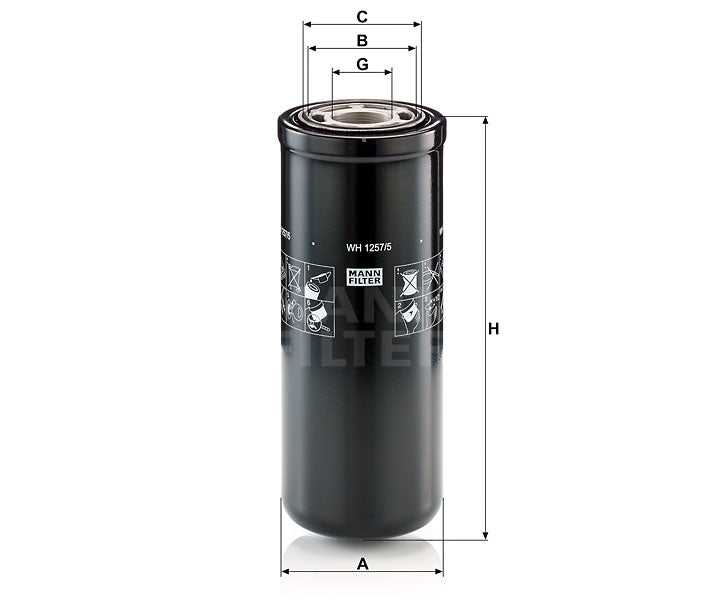Luftfilter Mann Hummel - WH 1257/5 passend zu CASE/CASE IH