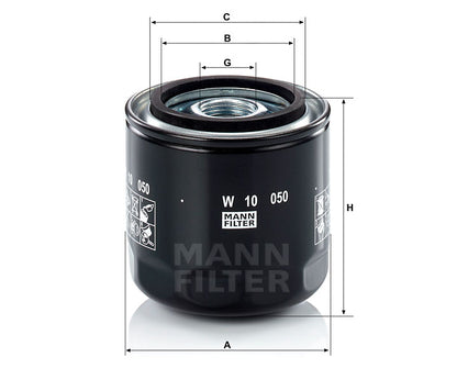 Luftfilter Mann Hummel - W 10 050 passend zu CASE/CASE IH