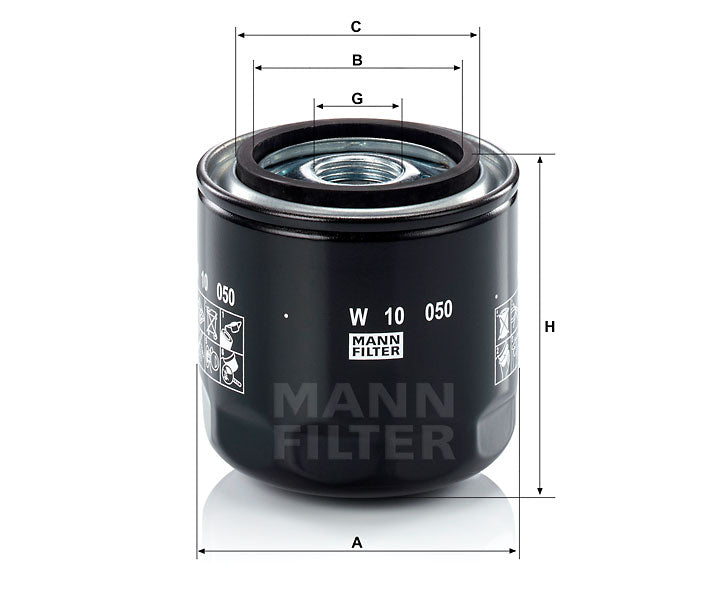 Luftfilter Mann Hummel - W 10 050 passend zu CASE/CASE IH