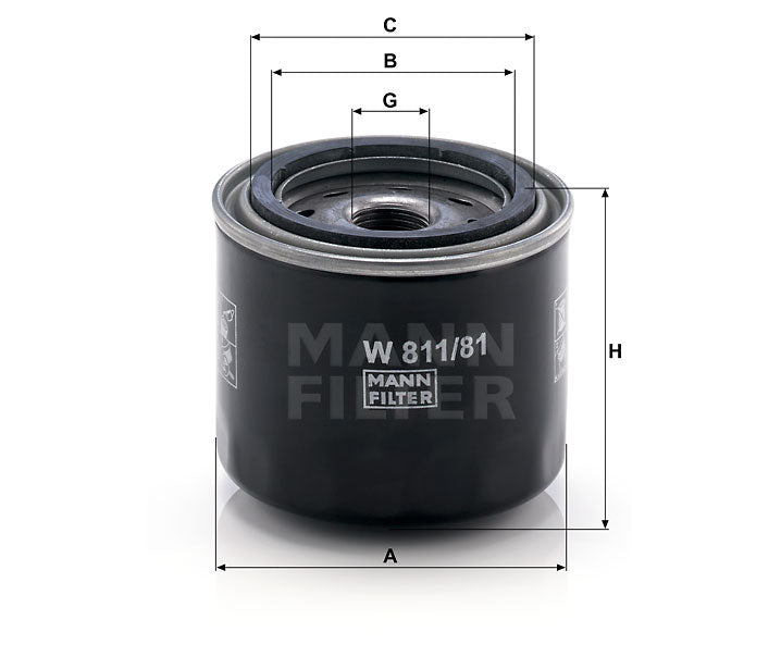 Luftfilter Mann Hummel - W 811/81 passend zu CASE/CASE IH
