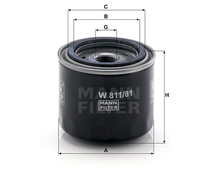 Luftfilter Mann Hummel - W 811/81 passend zu CASE/CASE IH