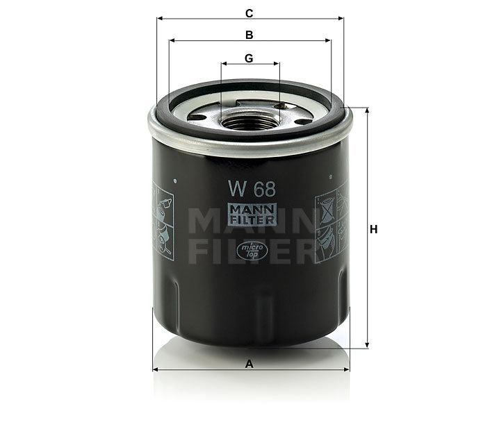 Luftfilter Mann Hummel - W 68 passend zu CATERPILLAR