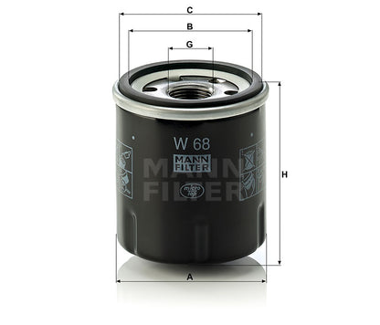 Luftfilter Mann Hummel - W 68 passend zu KOMATSU