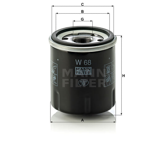 Luftfilter Mann Hummel - W 68 passend zu KOMATSU