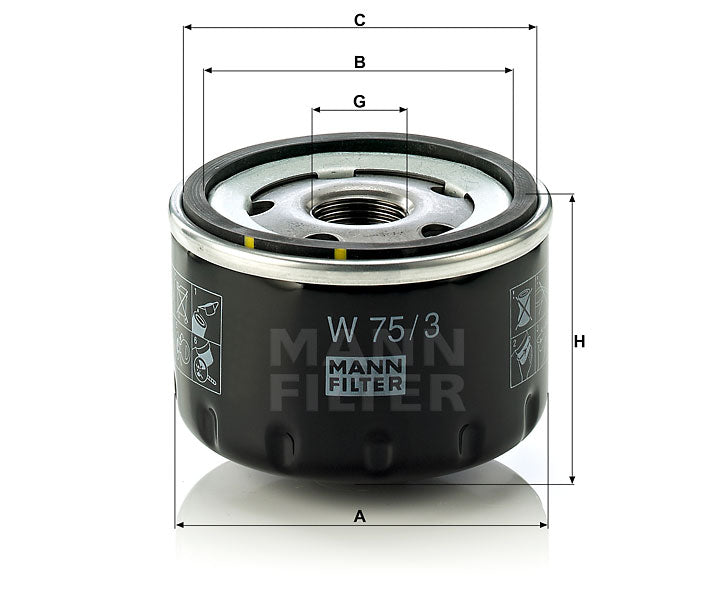 Luftfilter Mann Hummel - W 75/3 passend zu KOMATSU