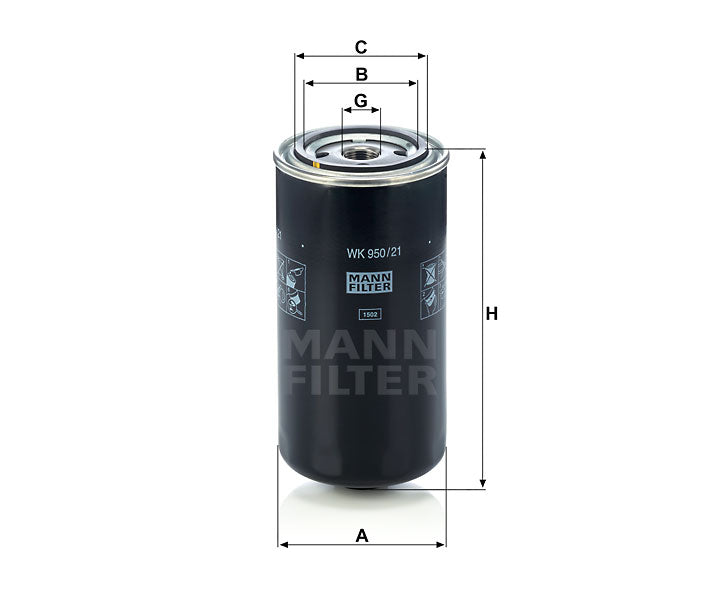 Kraftstofffilter Mann Hummel - WK 950/21 passend zu IVECO
