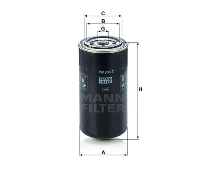 Kraftstofffilter Mann Hummel - WK 950/21 passend zu IVECO