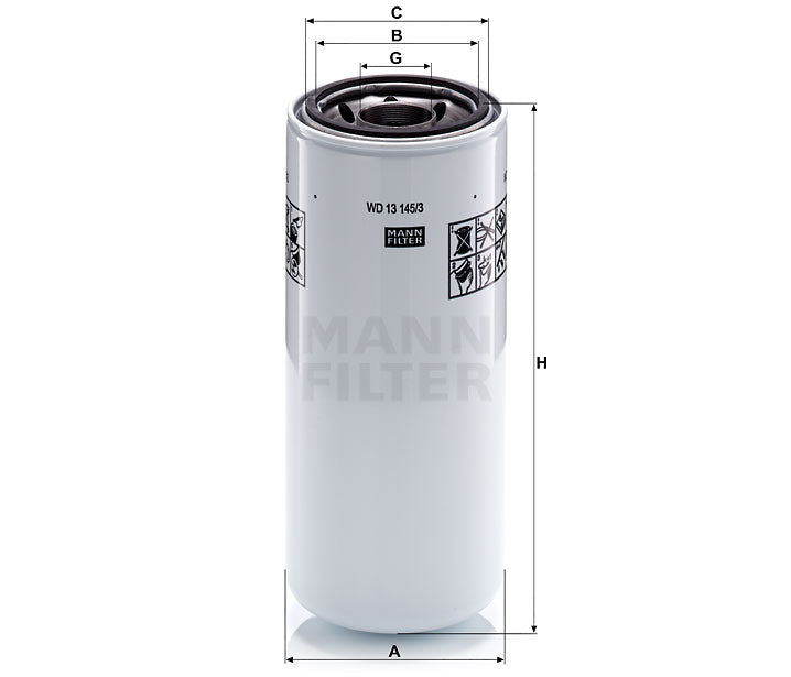 Luftfilter Mann Hummel - WD 13 145/3 passend zu KOMATSU
