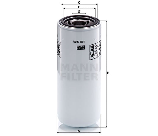 Luftfilter Mann Hummel - WD 13 145/3 passend zu KOMATSU
