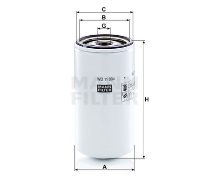 Luftfilter Mann Hummel - WD 11 004 passend zu KOMATSU