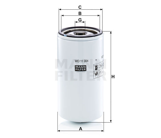 Luftfilter Mann Hummel - WD 11 004 passend zu KOMATSU