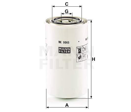 Kraftstofffilter Mann Hummel - WK 9065 passend zu KOMATSU