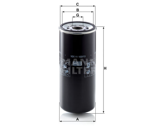 Kraftstofffilter Mann Hummel - WDK 11 102/13 passend zu RENAULT VI