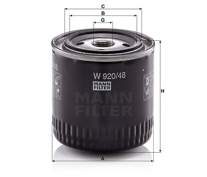 Luftfilter Mann Hummel - W 920/48 passend zu CATERPILLAR