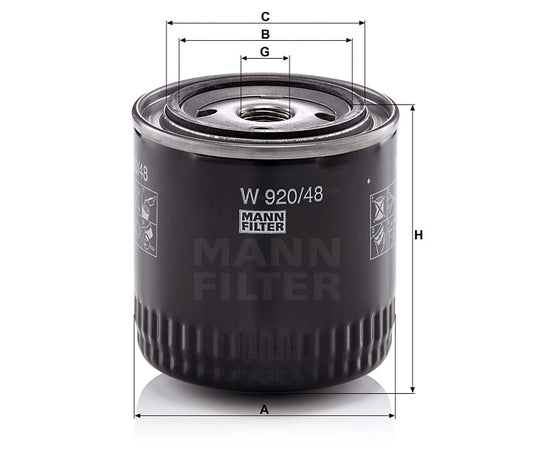 Luftfilter Mann Hummel - W 920/48 passend zu CATERPILLAR