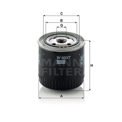 Ölfilter Mann Hummel - W 920/7 passend zu BOBCAT