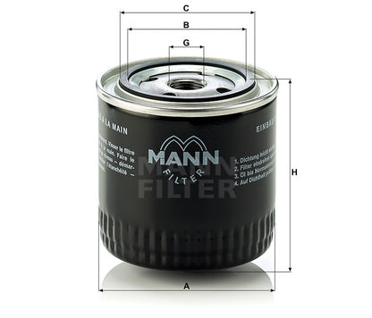 Ölfilter Mann Hummel - W 920/17 passend zu KUBOTA