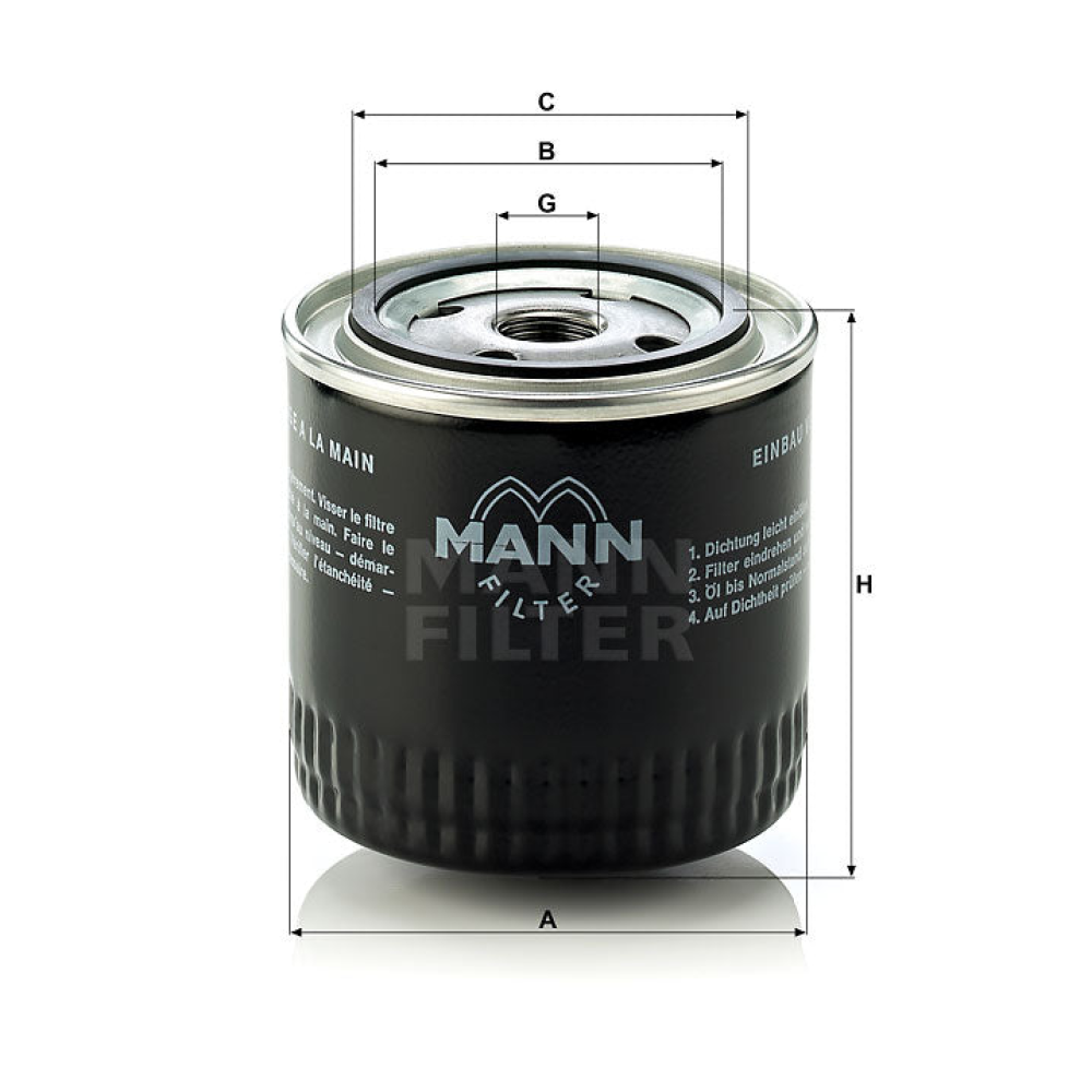 Ölfilter Mann Hummel - W 920/17 passend zu KOMATSU