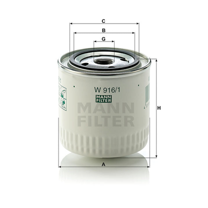 Luftfilter Mann Hummel - W 916/1 passend zu KOMATSU