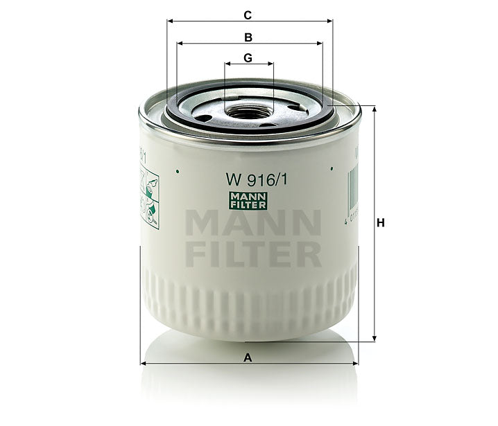 Luftfilter Mann Hummel - W 916/1 passend zu CATERPILLAR