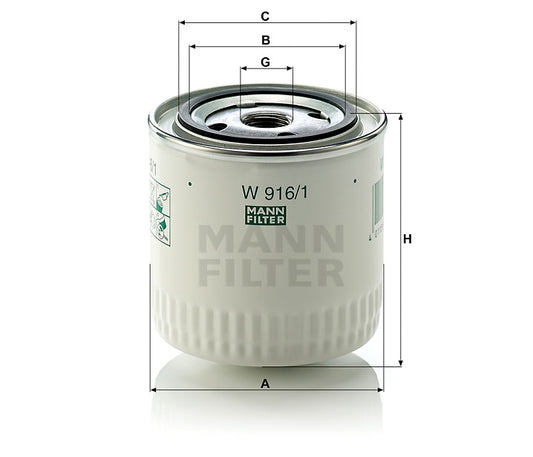 Luftfilter Mann Hummel - W 916/1 passend zu KOMATSU