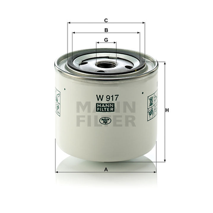 Luftfilter Mann Hummel - W 917 passend zu CATERPILLAR