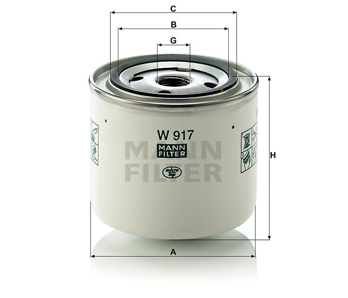 Luftfilter Mann Hummel - W 917 passend zu CATERPILLAR