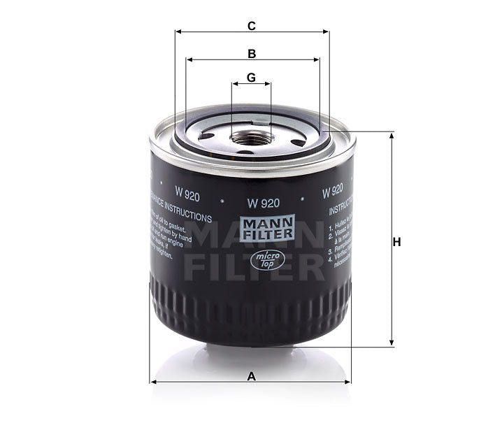 Luftfilter Mann Hummel - W 920 passend zu KOMATSU