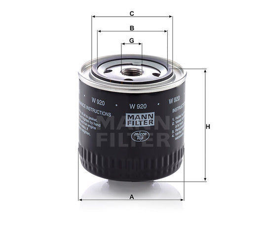 Luftfilter Mann Hummel - W 920 passend zu KOMATSU