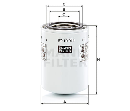 Luftfilter Mann Hummel - WD 10 014 passend zu CATERPILLAR