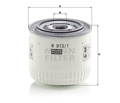 Luftfilter Mann Hummel - W 913/1 passend zu KOMATSU