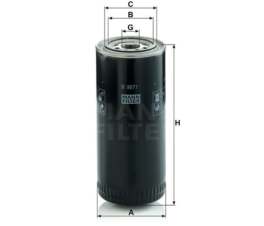 Luftfilter Mann Hummel - W 9071 passend zu CATERPILLAR