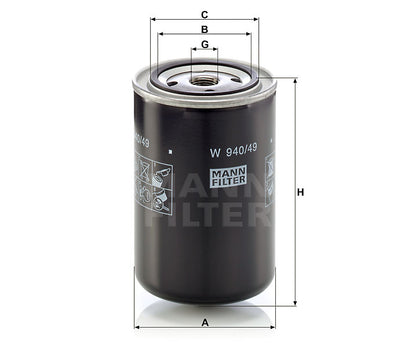 Luftfilter Mann Hummel - W 940/49 passend zu KOMATSU