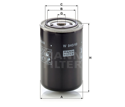 Luftfilter Mann Hummel - W 940/49 passend zu KOMATSU