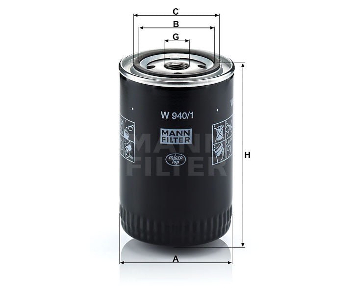 Luftfilter Mann Hummel - W 940/1 passend zu YANMAR