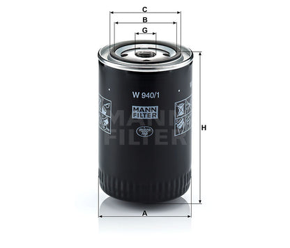 Luftfilter Mann Hummel - W 940/1 passend zu YANMAR