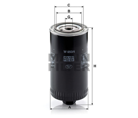 Luftfilter Mann Hummel - W 950/4 passend zu CATERPILLAR