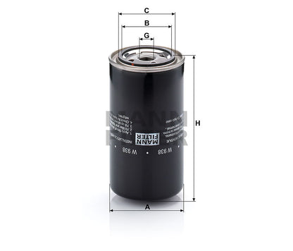 Luftfilter Mann Hummel - W 938 passend zu YANMAR
