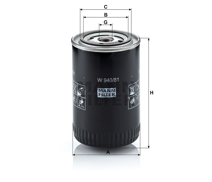 Luftfilter Mann Hummel - W 940/81 passend zu YANMAR