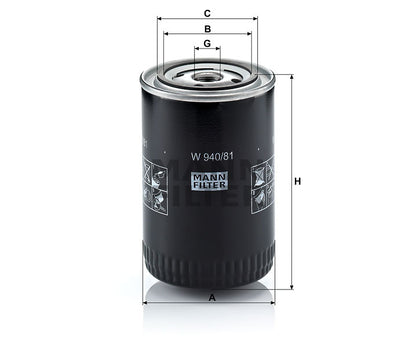 Luftfilter Mann Hummel - W 940/81 passend zu YANMAR