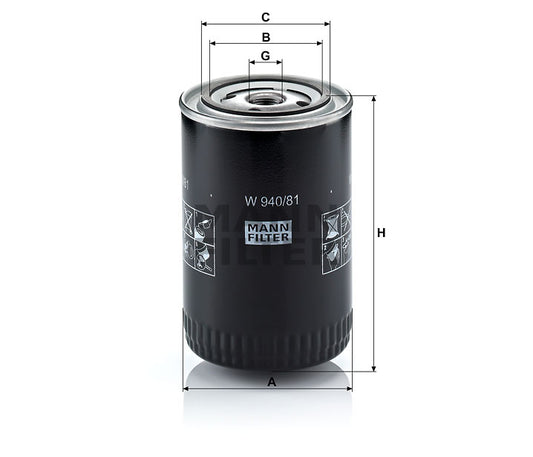 Luftfilter Mann Hummel - W 940/81 passend zu KOMATSU
